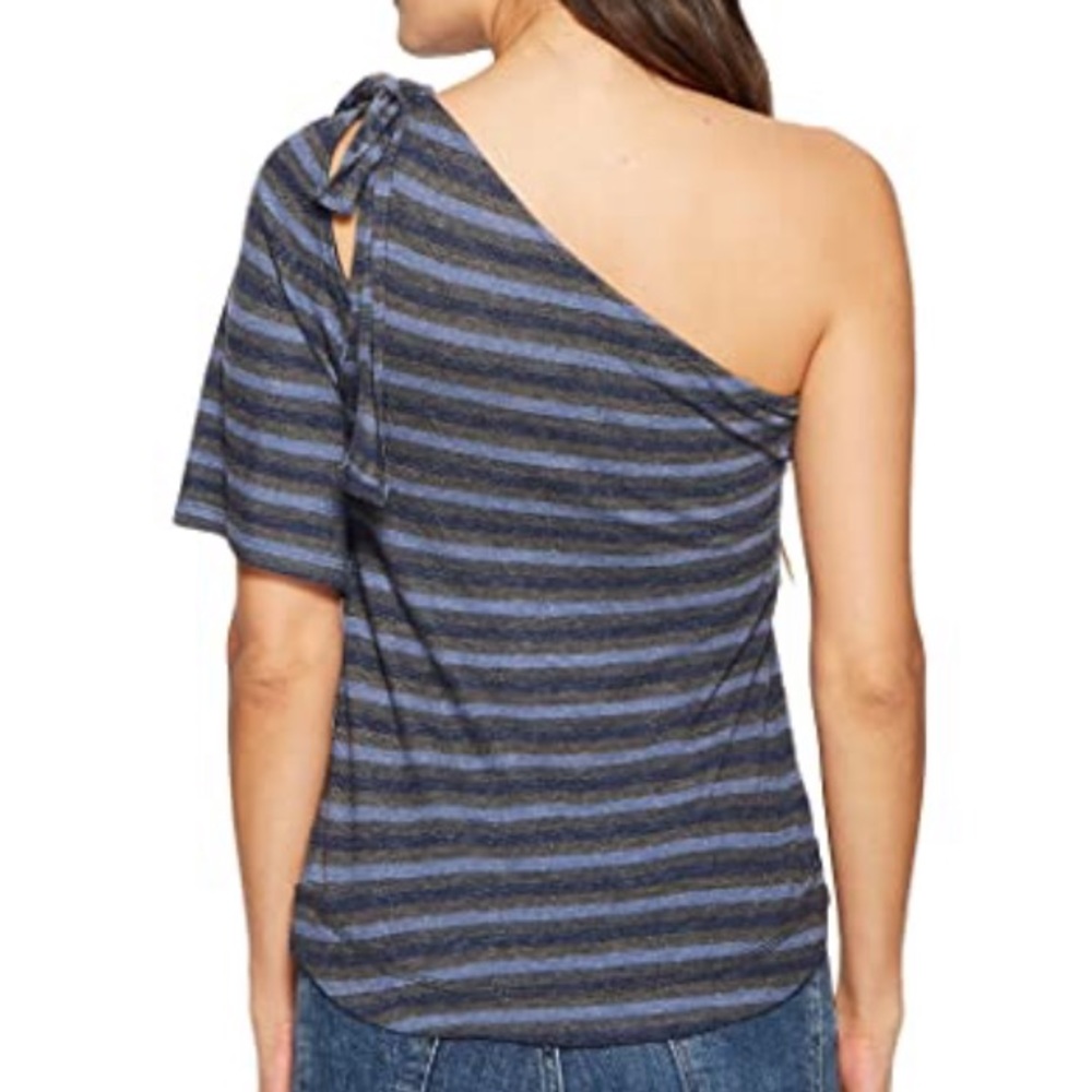 NWT Lucky brand one shoulder striped top - Picture 3 of 8